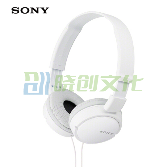 索尼（SONY）MDR-ZX110AP 头戴式 立体声耳机 白色/黑色