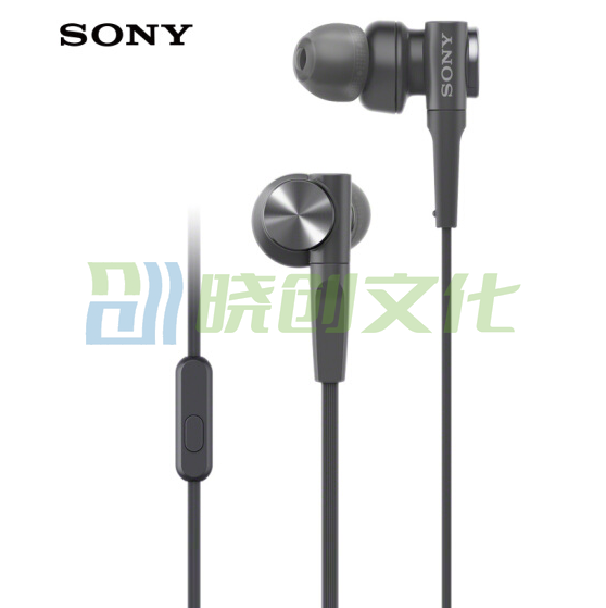 索尼（SONY）重低音立体声耳机MDR-XB55AP 黑色/浅灰