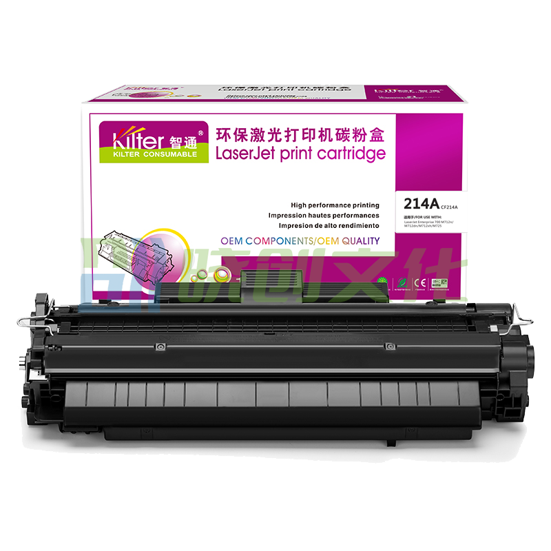 智通ZT CF214A黑鼓(带芯片)  用HP LaserJet Enterprise 700m 712n M712dn M712xh M725