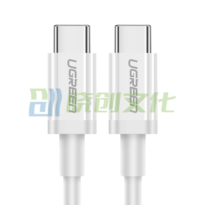 绿联 双头Type-C数据线 USB-C公对公3A PD快充线充电器线转接头通用iPadPro苹果MacBook华为MateBook1米60518