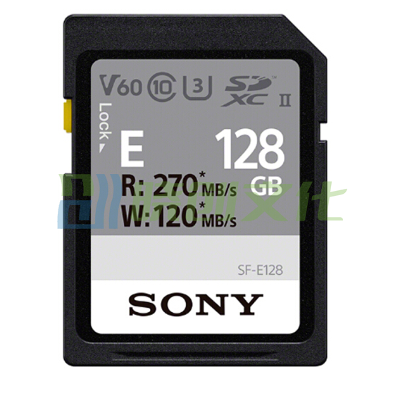 索尼 SONY SF-E128 SD卡 128G 高速读取270MB UHS-II 相机存储卡