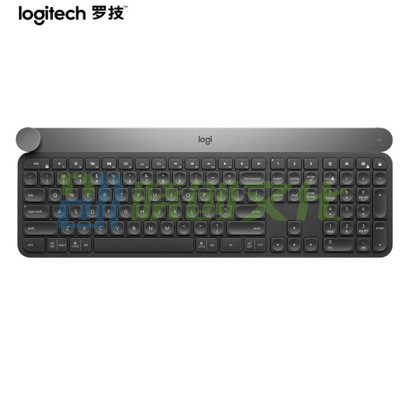 罗技（Logitech）Craft 无线蓝牙键盘 办公键盘 超薄 带优联 深灰色 旗舰款 无线蓝牙/超薄/带旋钮