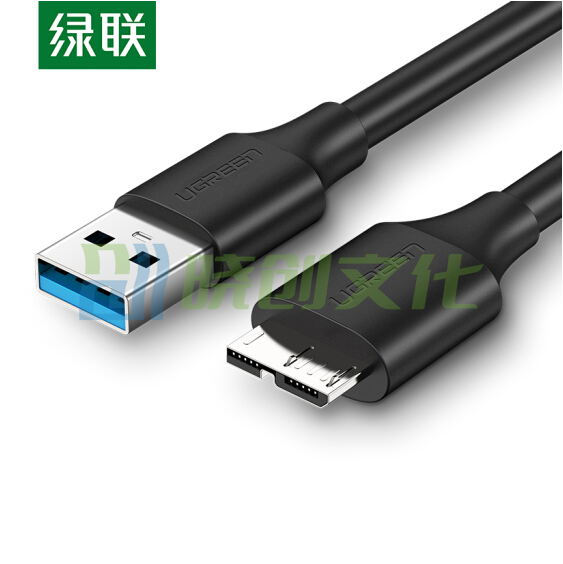 绿联  1米60529 移动硬盘连接线 USB3.0转Micro USB3.0数据线 货号：WY