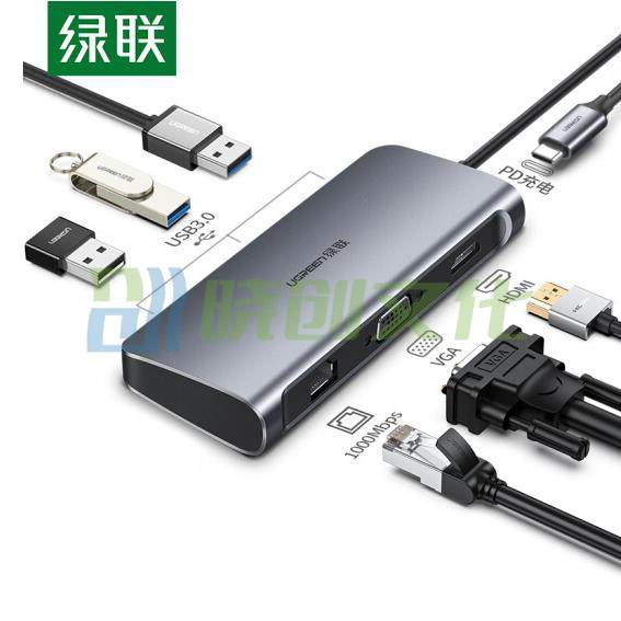 绿联   CM179  Type-C转HDMI/VGA 转换器 40873 (单位：个）