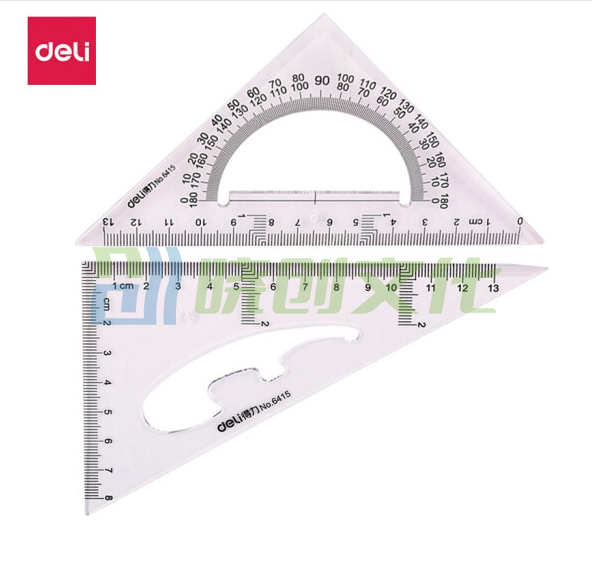 得力（deli） 6415三角尺 13cm有效刻度