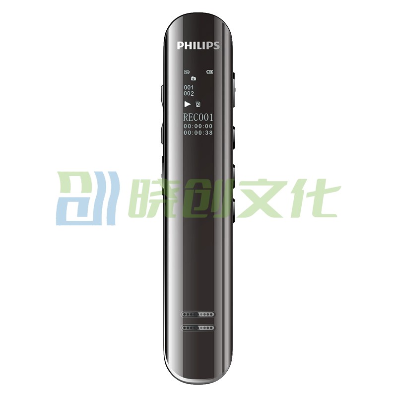 飞利浦（PHILIPS）VTR5210 16G 会议采访 数字降噪 双麦克风数码锂电录音笔 黑色