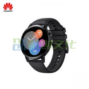 华为 HUAWEI MIL-B19 运动智能手表WATCH GT 3(两周长续航/蓝牙通话/血氧检测 活力款 42mm 黑色橡胶带)