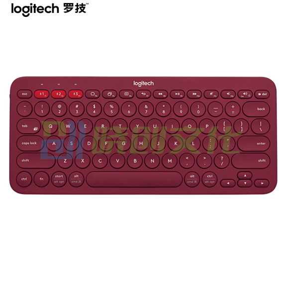  罗技（Logitech）K380 键盘 无线蓝牙键盘 办公键盘 女性 便携 超薄键盘 笔记本键盘 红色