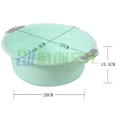 家用洗脸盆 塑料盆 大号加厚  绿色